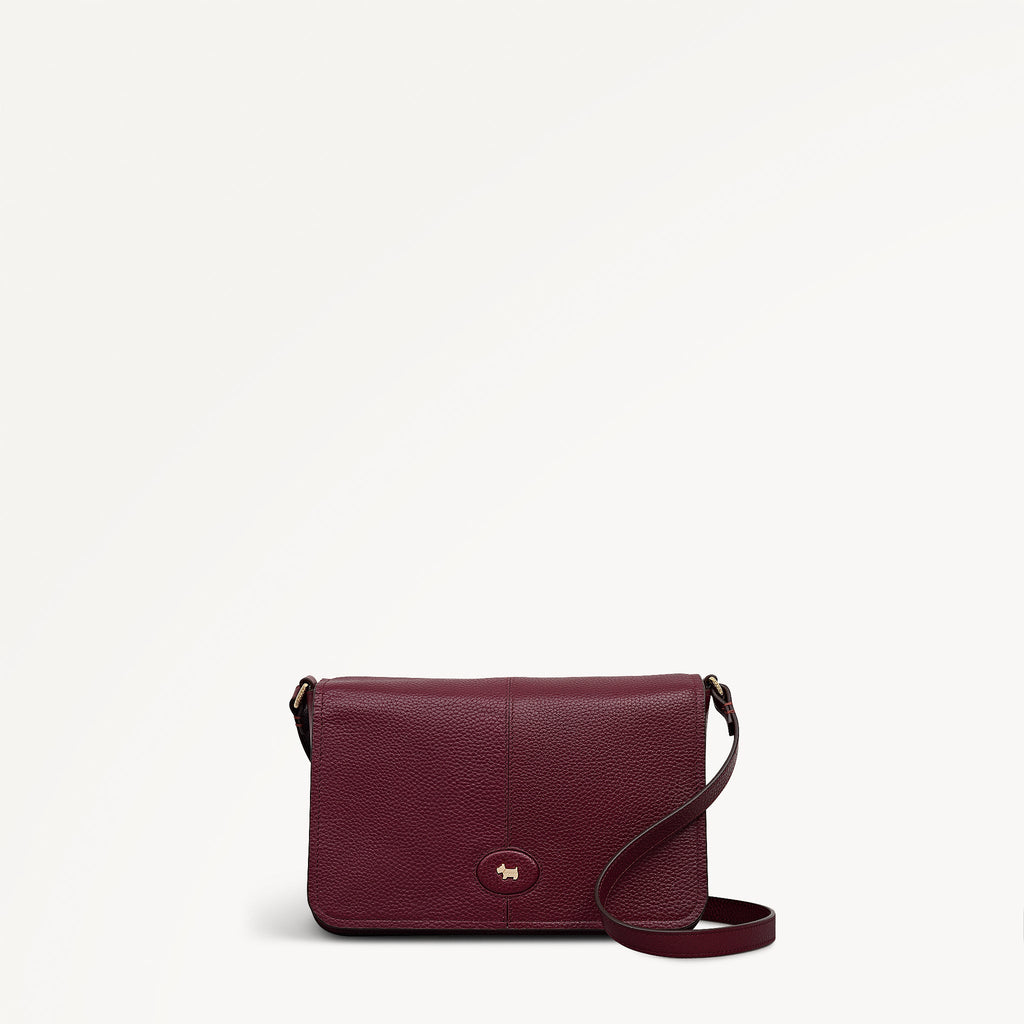 Maldon Mews Medium Flapover Cross Body Dark Cherry - 112930
