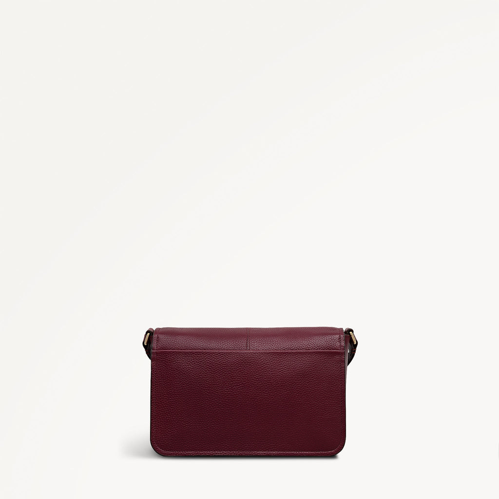 Maldon Mews Medium Flapover Cross Body Dark Cherry - 112930
