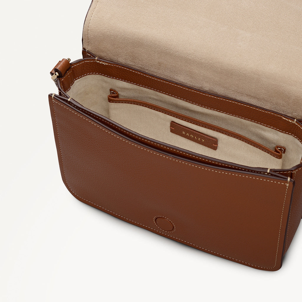 Maldon Mews Medium Flapover Cross Body Cognac - 112931