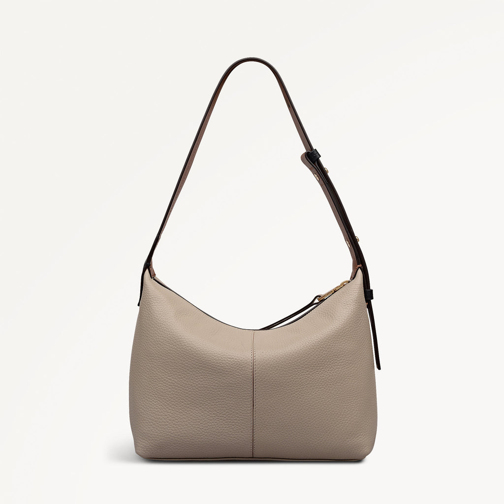 Maldon Mews - Colourblock Medium Ziptop Shoulder Porcini - 112935