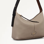 Maldon Mews - Colourblock Medium Ziptop Shoulder Porcini - 112935