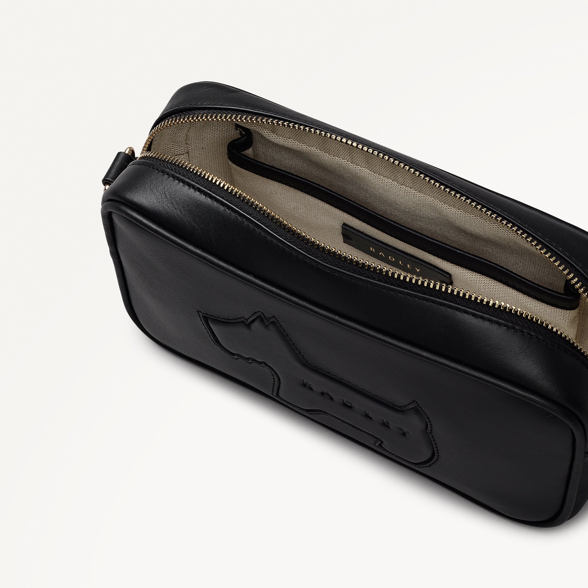 Hadley Lane - Applique Dog Small Ziptop Cross Body Black - 112939