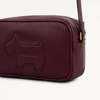 Hadley Lane - Applique Dog Small Ziptop Cross Body Dark Cherry - 112940
