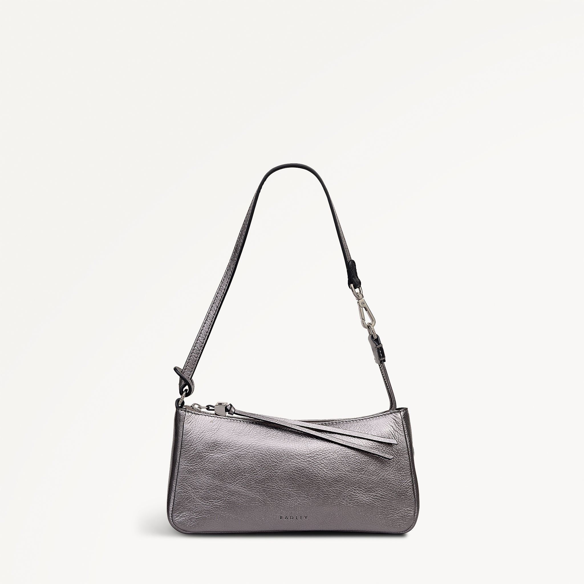 Carlton Close - Metallic Mini Ziptop Shoulder Gun Metal - 112951