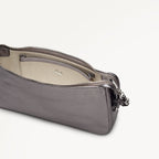 Carlton Close - Metallic Mini Ziptop Shoulder Gun Metal - 112951