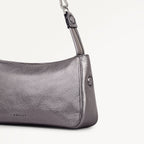 Carlton Close - Metallic Mini Ziptop Shoulder Gun Metal - 112951