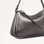 Carlton Close - Metallic Small Ziptop Shoulder Gun Metal - 112952