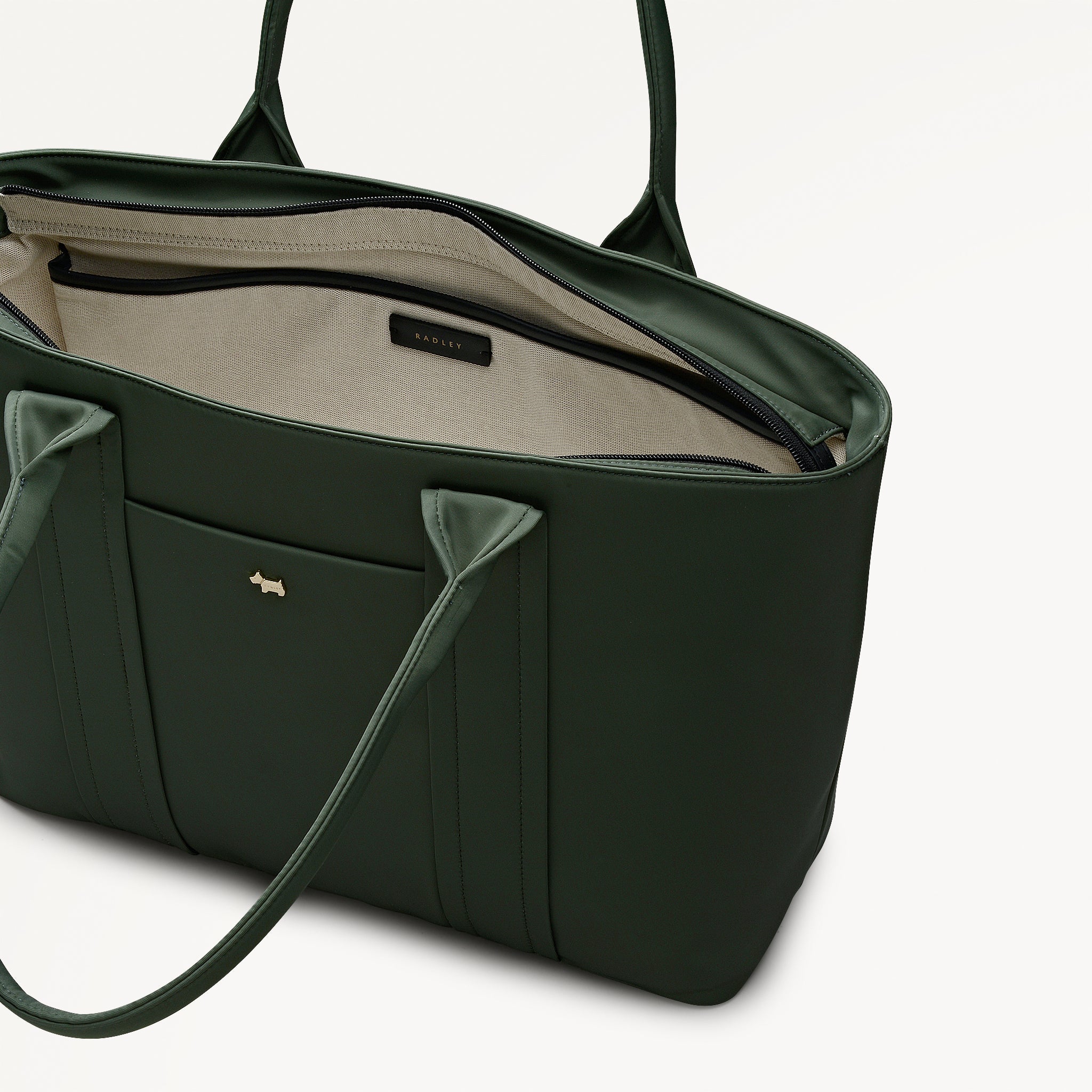 Grove Close - Responsible Large Ziptop Tote Khaki - 112961