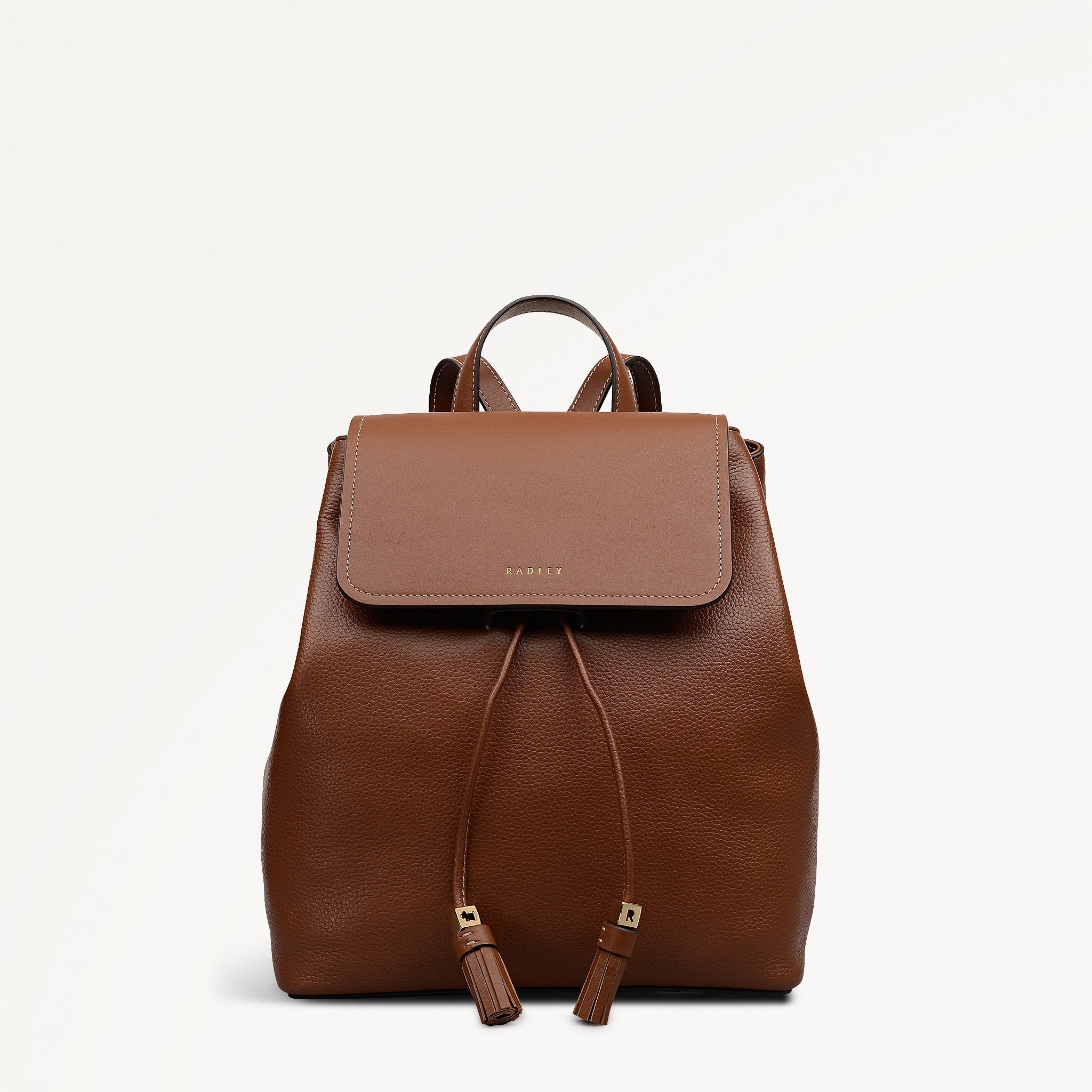 Noble Alley Small Flapover Backpack Cognac - 113010