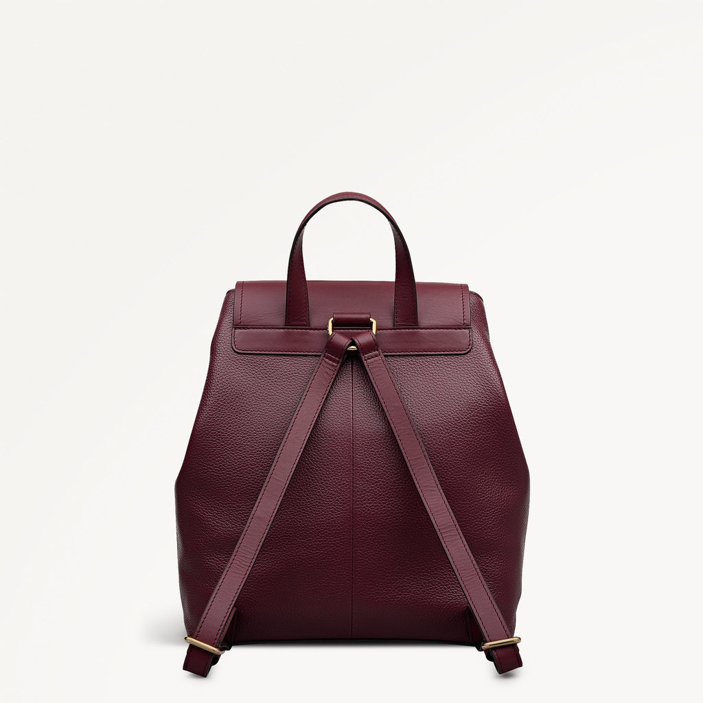 Noble Alley Small Flapover Backpack Dark Cherry - 113011