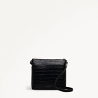 Pockets - Faux Croc Small Ziptop NS Cross Body Black - 113028