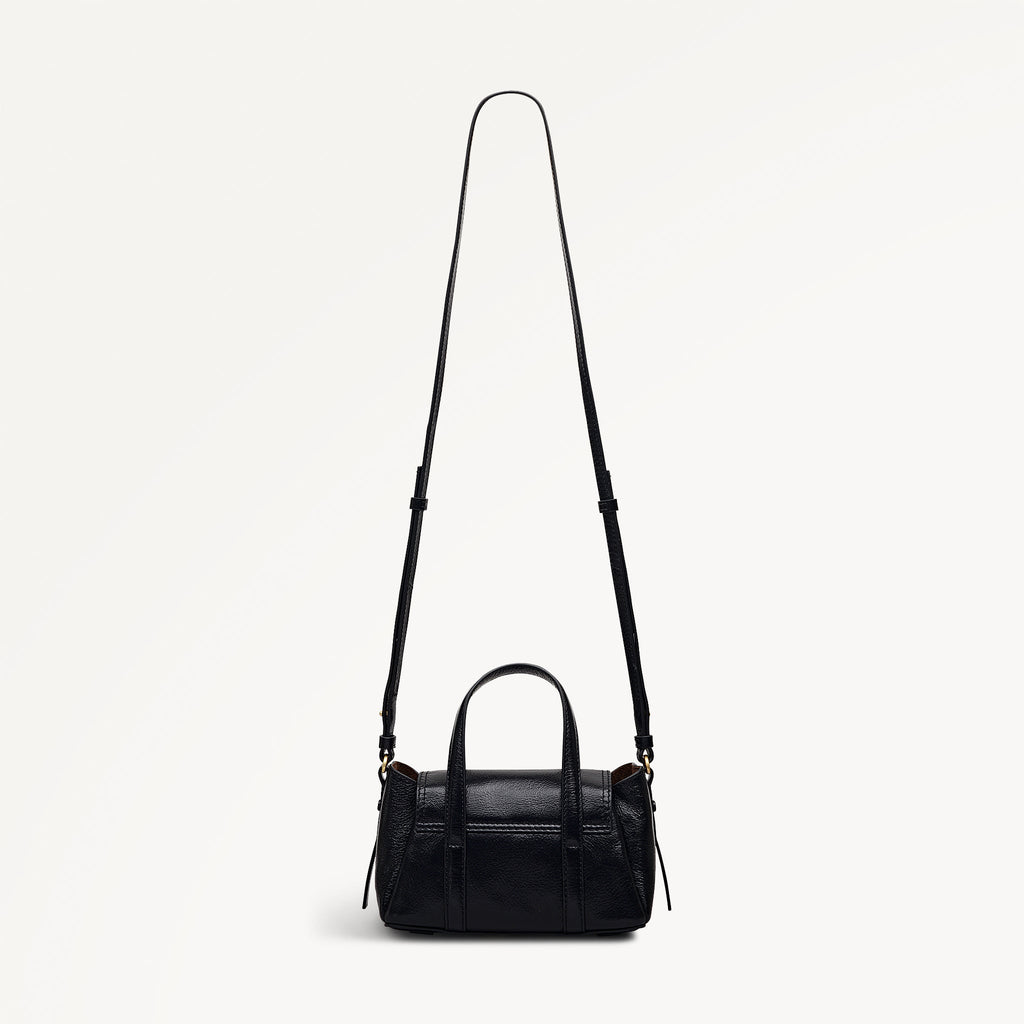 The Chancery - High Shine Small Flapover Grab Black - 113037