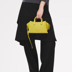 The Romilly - Suede Small Ziptop Grab Limoncello - 113038