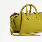The Romilly - Suede Small Ziptop Grab Limoncello - 113038
