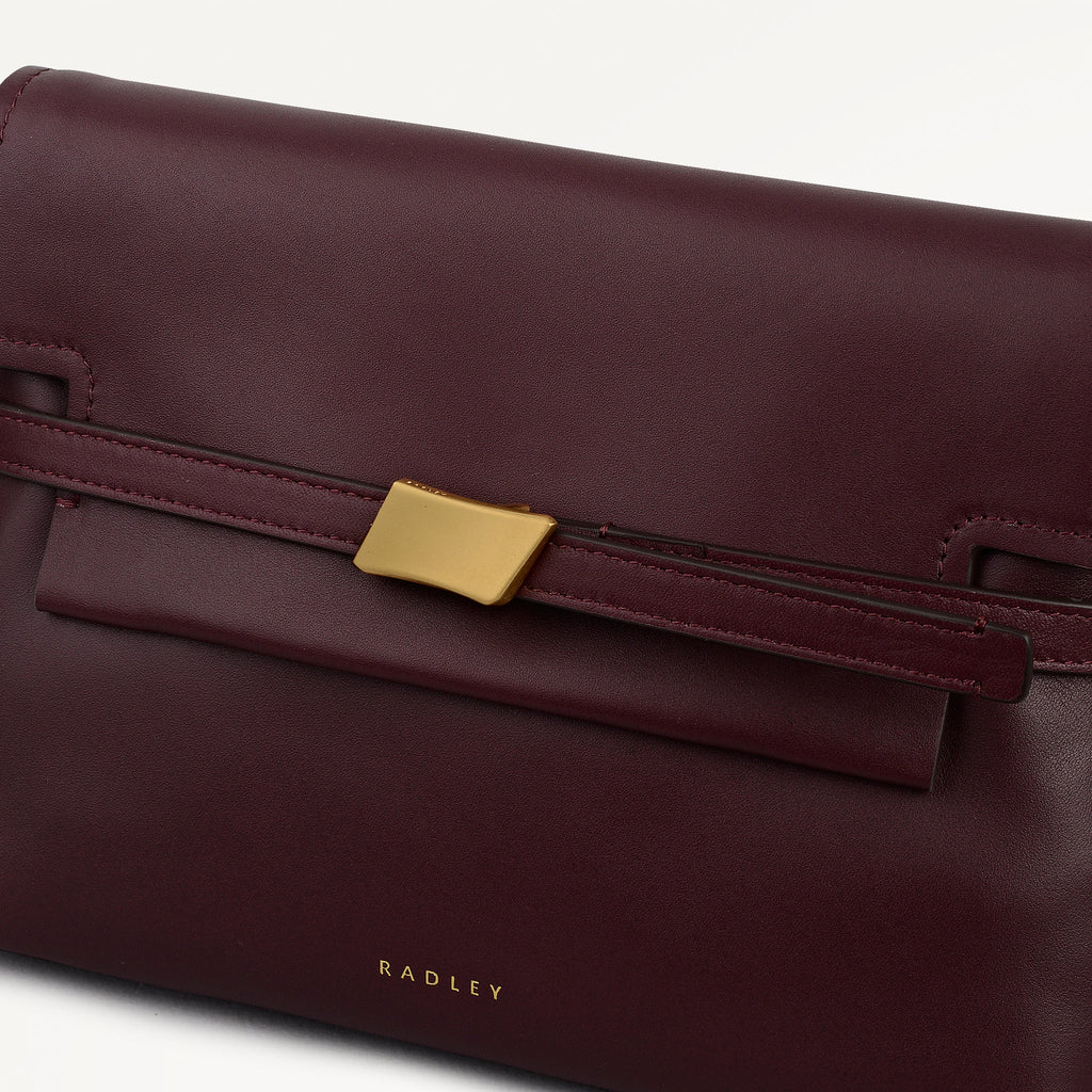 The Christina Small Flapover Cross Body Dark Cherry - 113041