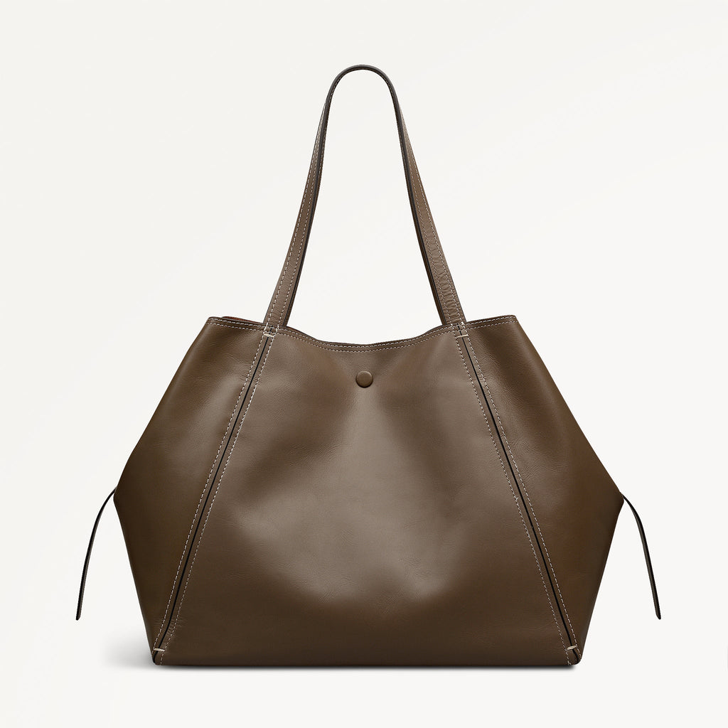 The Delphine Extra Large Open Top Tote Coffee - 113045
