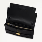 The Christina Mini Flapover Shoulder Black - 113054