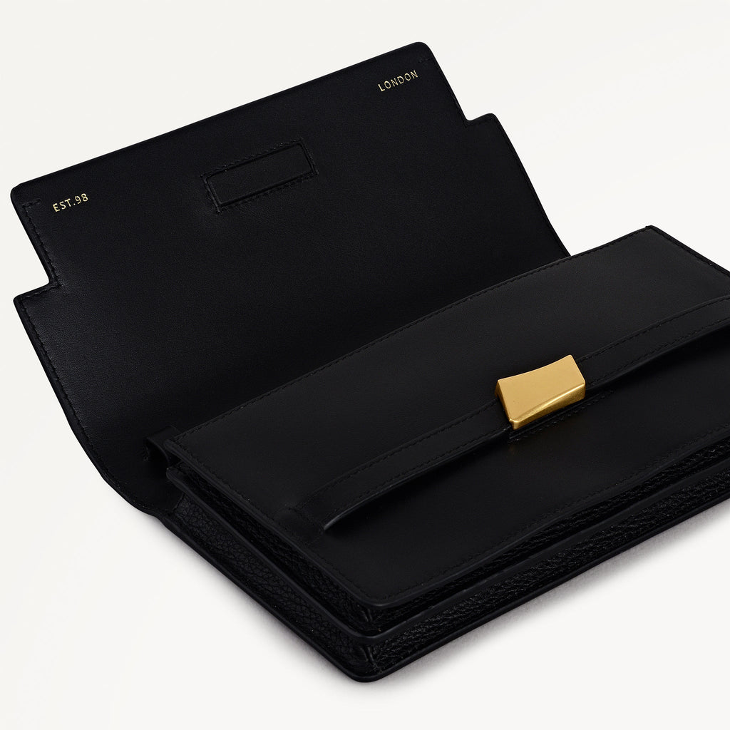 The Christina Mini Flapover Shoulder Black - 113054