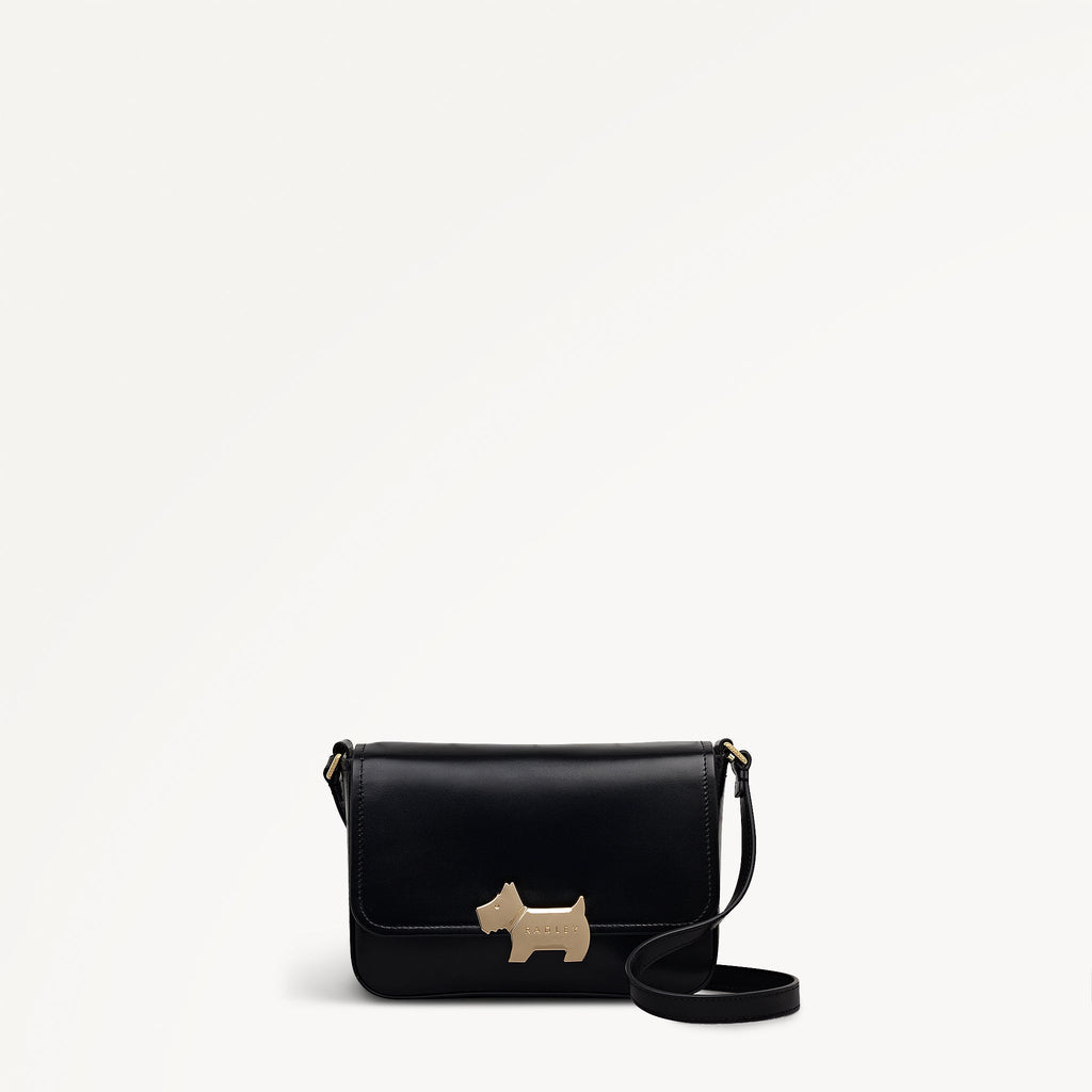 Percy Grove Medium Flapover Cross Body Black - 113279