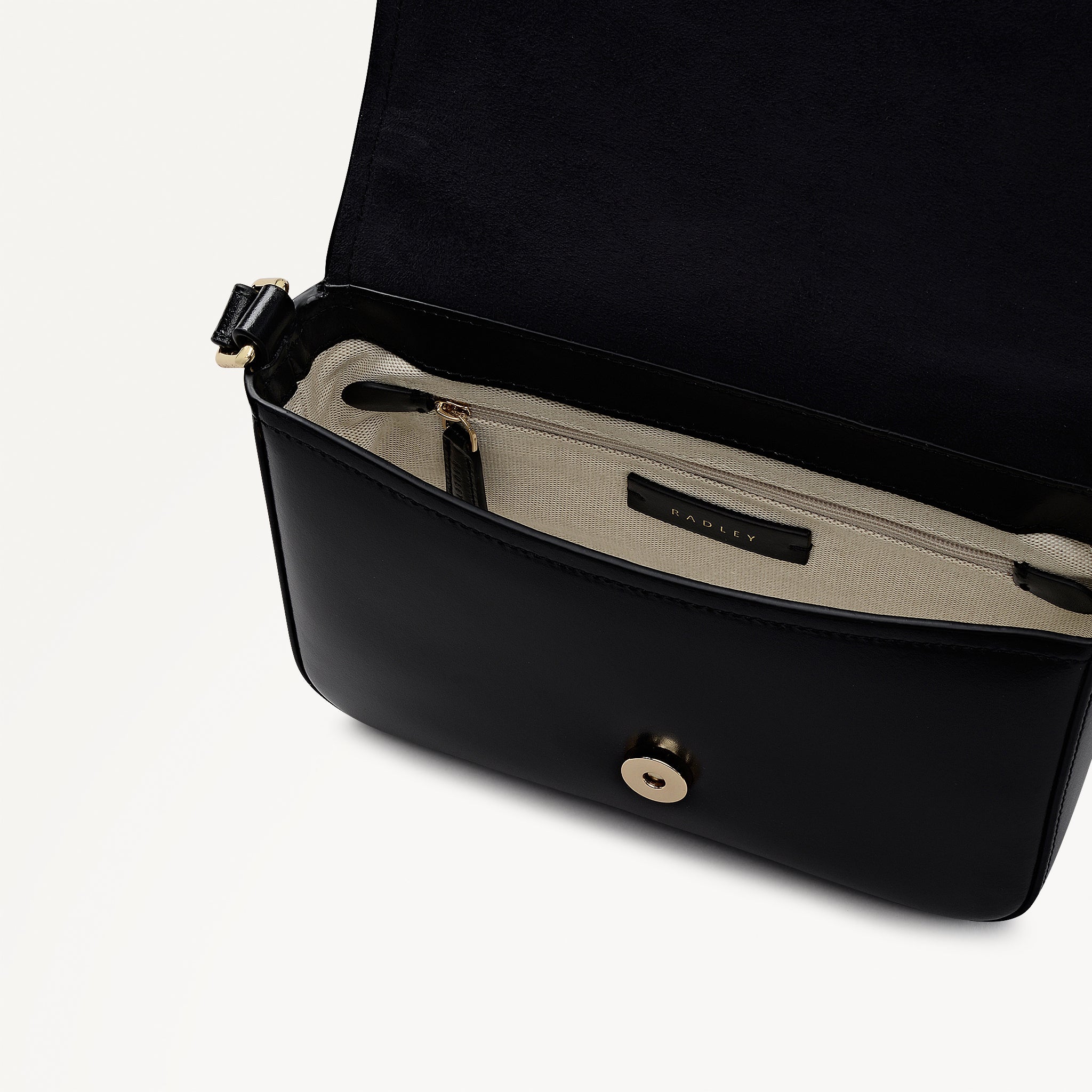 Percy Grove Medium Flapover Cross Body Black - 113279