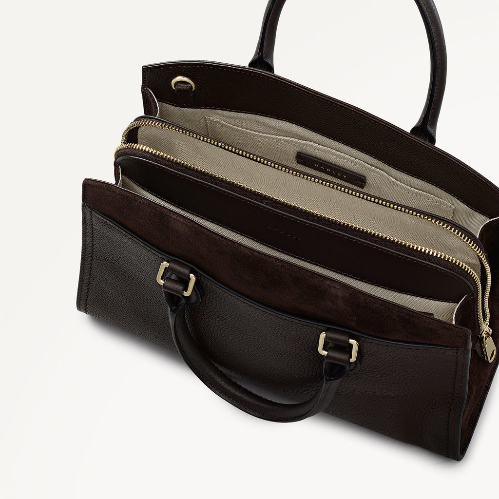 Portland Way Medium Zip Around Grab Dark Oak - 113295