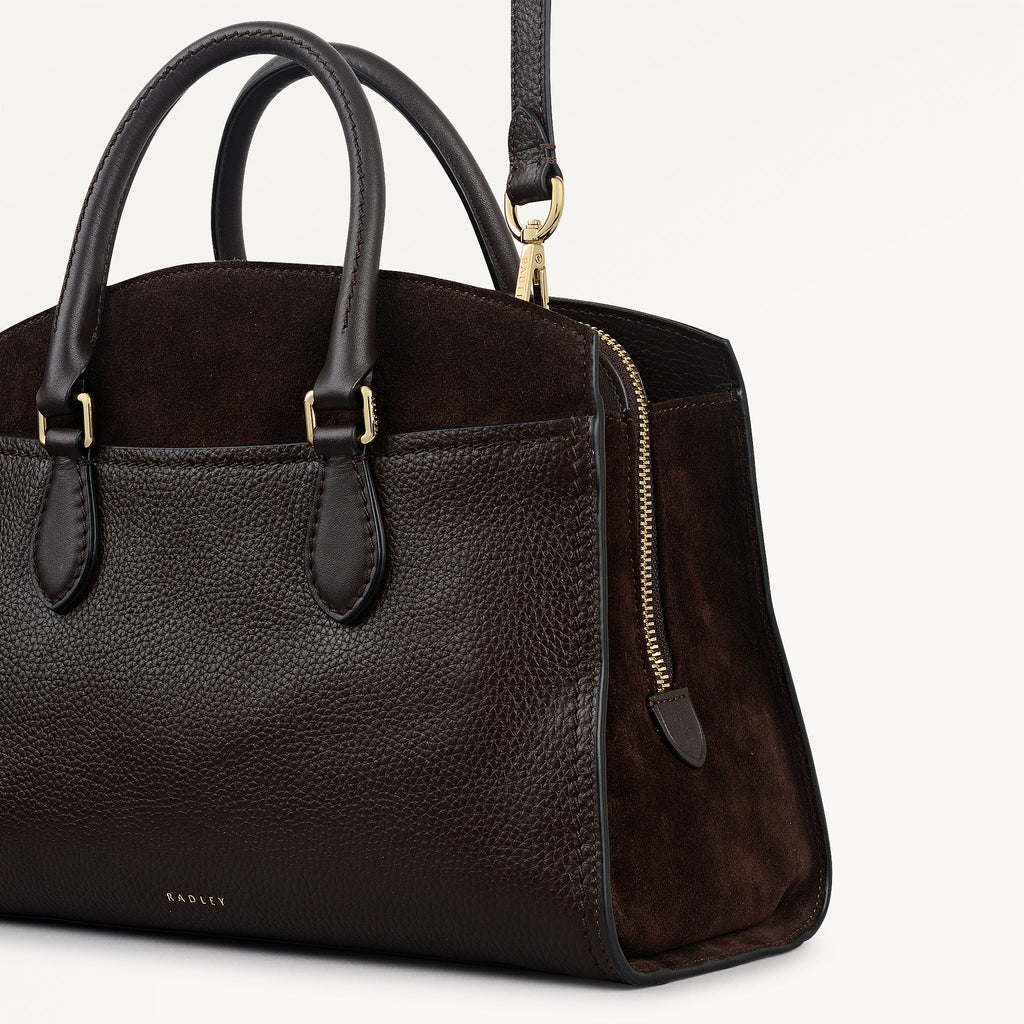 Portland Way Medium Zip Around Grab Dark Oak - 113295