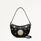 To The Moon Small Ziptop Shoulder Black - 113298