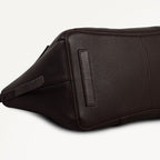 The Chancery Leather Medium Flapover Shoulder Bag in Dark Oak - 113311