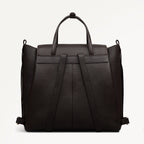 The Chancery Leather Medium Flapover Backpack in Dark Oak - 113312