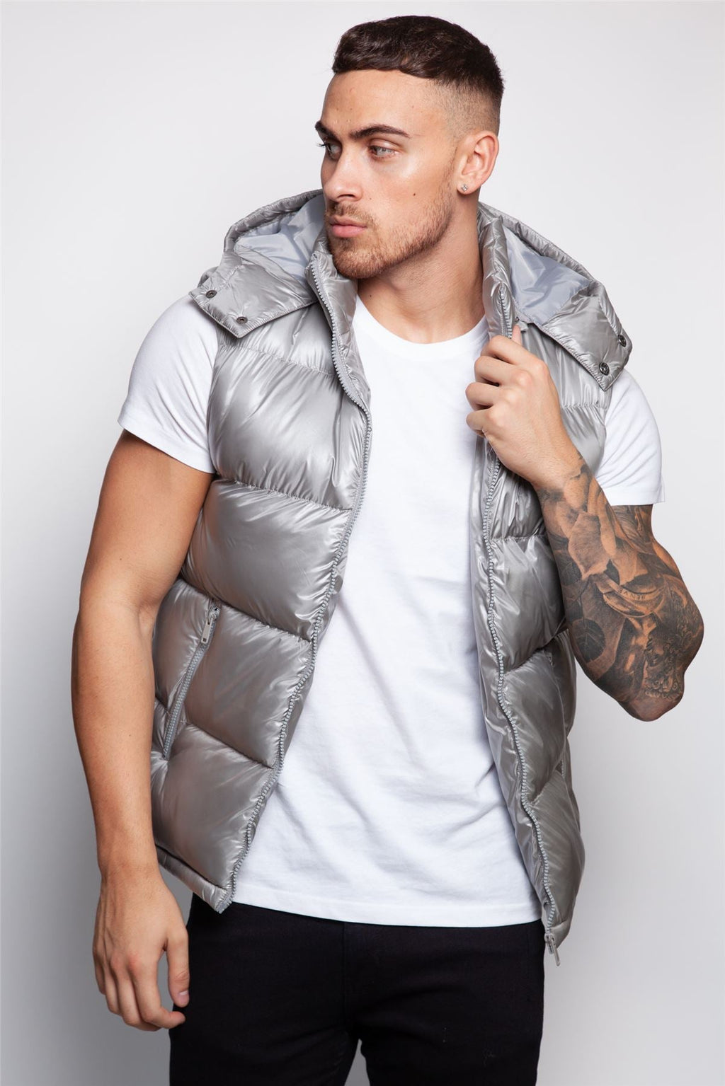 Shiny Hooded Gilet