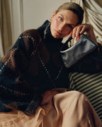 De Beauvoir Leather Small Ziptop Grab Bag in Silver - 112303