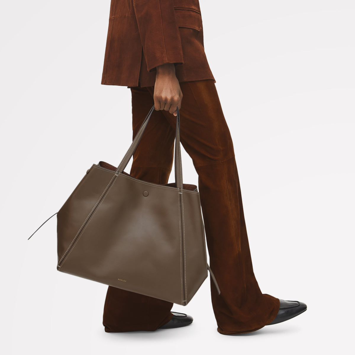 The Delphine Extra Large Open Top Tote Coffee - 113045