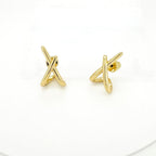 Obidos 14K Gold Plated Triple Huggie Illusion Stud Earrings | Double Huggie Hoop Earrings for One Hole | Gold Hoop Earrings for Women | Drop earrings