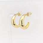 Obidos 14K Gold Plated Triple Huggie Illusion Stud Earrings | Double Huggie Hoop Earrings for One Hole | Gold Hoop Earrings for Women | Drop earrings