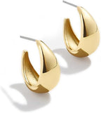 Obidos 14K Gold Plated Triple Huggie Illusion Stud Earrings | Double Huggie Hoop Earrings for One Hole | Gold Hoop Earrings for Women | Drop earrings