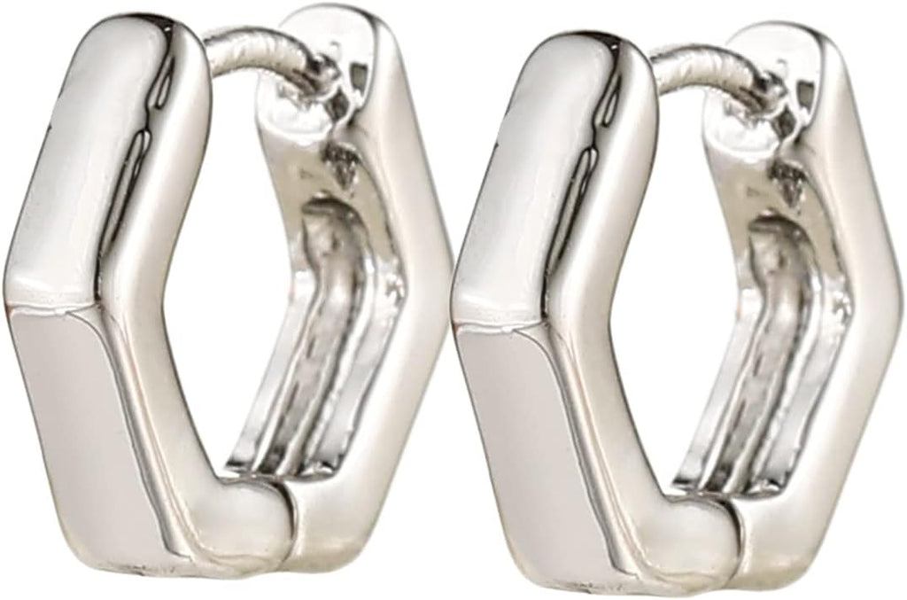 Gold Chunky Hoop Earrings Set for Women, 14K Gold Plated Twisted Huggie Hoop Earring Hypoallergenic, Thick Open Hoops Set Lightweight