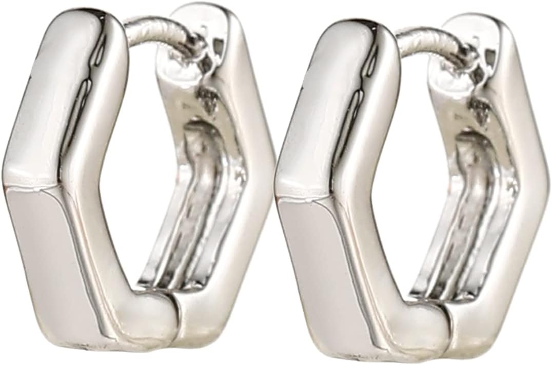 Gold Chunky Hoop Earrings Set for Women, 14K Gold Plated Twisted Huggie Hoop Earring Hypoallergenic, Thick Open Hoops Set Lightweight