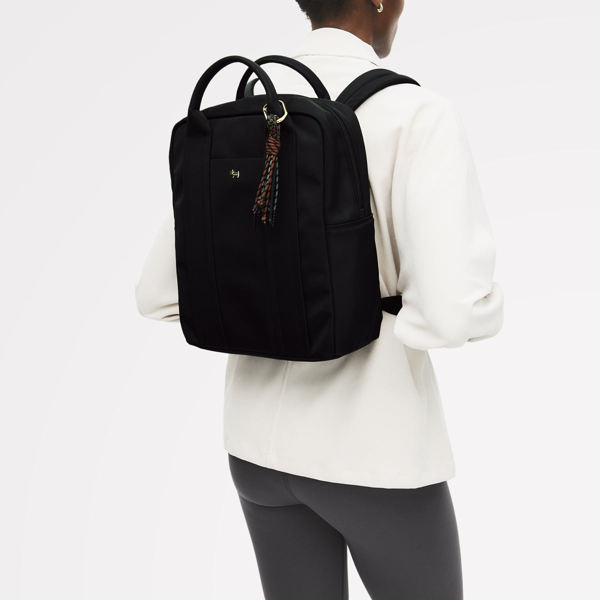 Grove Close - Responsible Large Ziptop Backpack Black - 112964