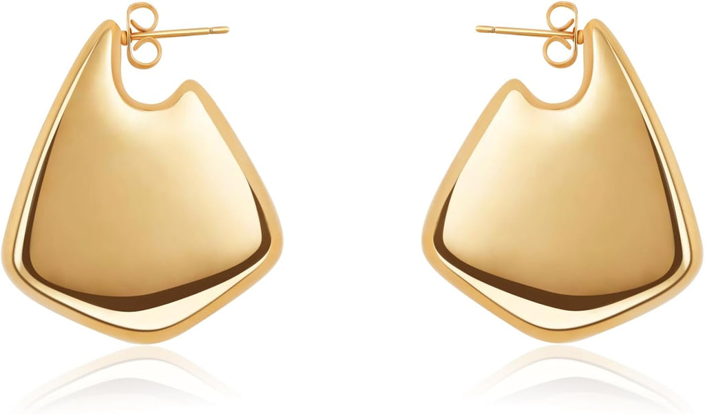 Trendy Gold Plated Knot Earrings for Women Chunky Statement Drop Dangle Earrings Lightweight Hypoallergenic Fashion Accessories Gold Jewelry Gifts for Womens