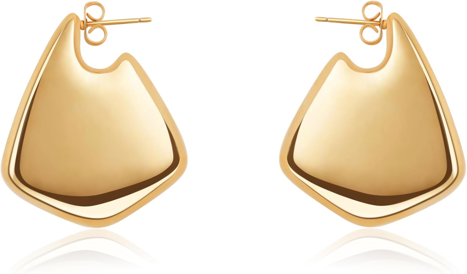 Trendy Gold Plated Knot Earrings for Women Chunky Statement Drop Dangle Earrings Lightweight Hypoallergenic Fashion Accessories Gold Jewelry Gifts for Womens