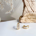 Obidos 14K Gold Plated Triple Huggie Illusion Stud Earrings | Double Huggie Hoop Earrings for One Hole | Gold Hoop Earrings for Women | Drop earrings