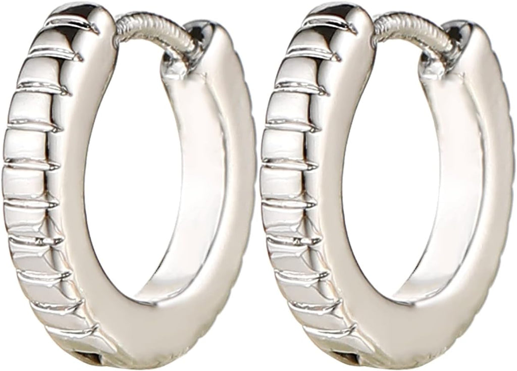 Gold Chunky Hoop Earrings Set for Women, 14K Gold Plated Twisted Huggie Hoop Earring Hypoallergenic, Thick Open Hoops Set Lightweight