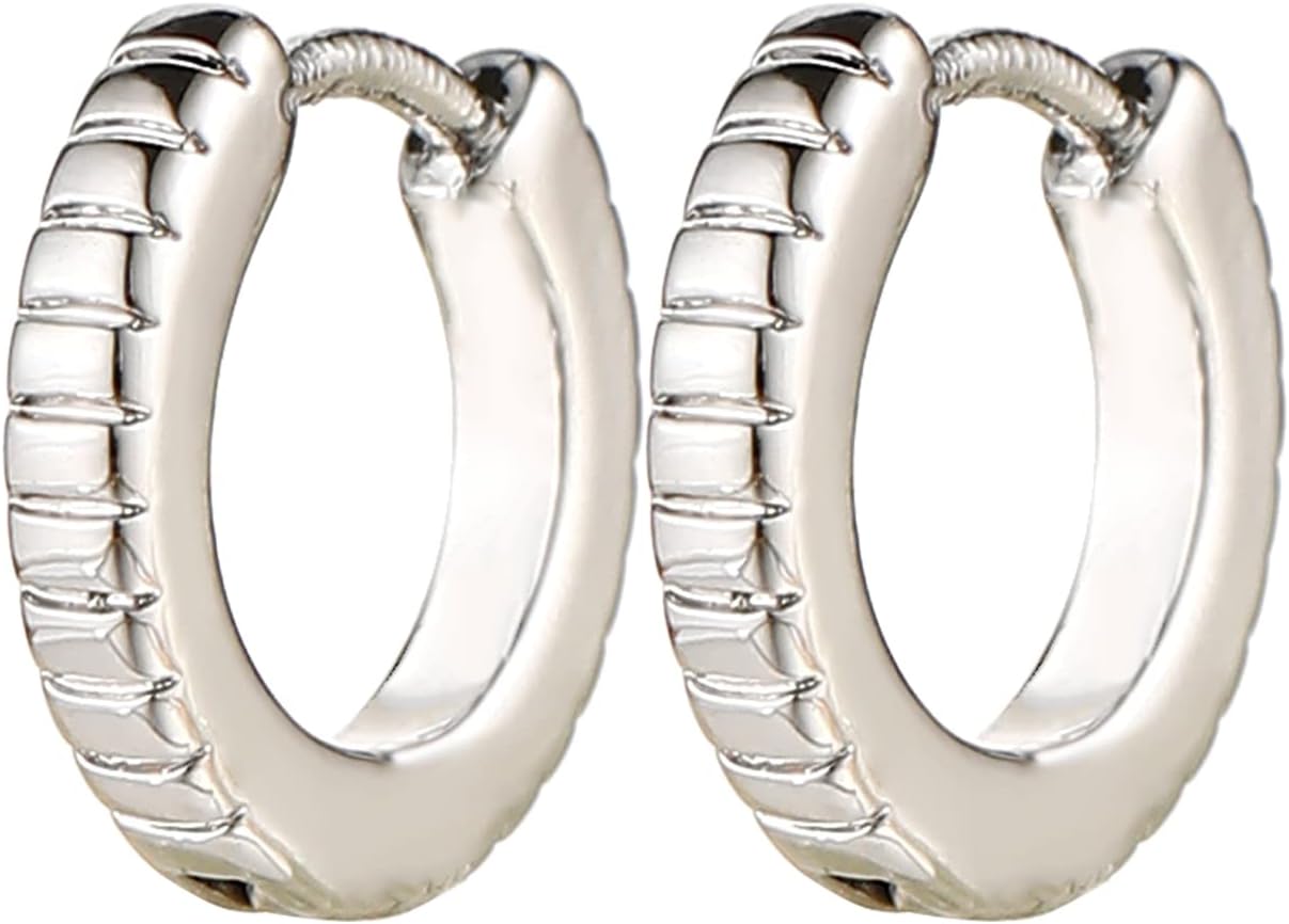 Gold Chunky Hoop Earrings Set for Women, 14K Gold Plated Twisted Huggie Hoop Earring Hypoallergenic, Thick Open Hoops Set Lightweight