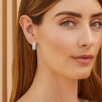 Obidos 14K Gold Plated Triple Huggie Illusion Stud Earrings | Double Huggie Hoop Earrings for One Hole | Gold Hoop Earrings for Women | Drop earrings