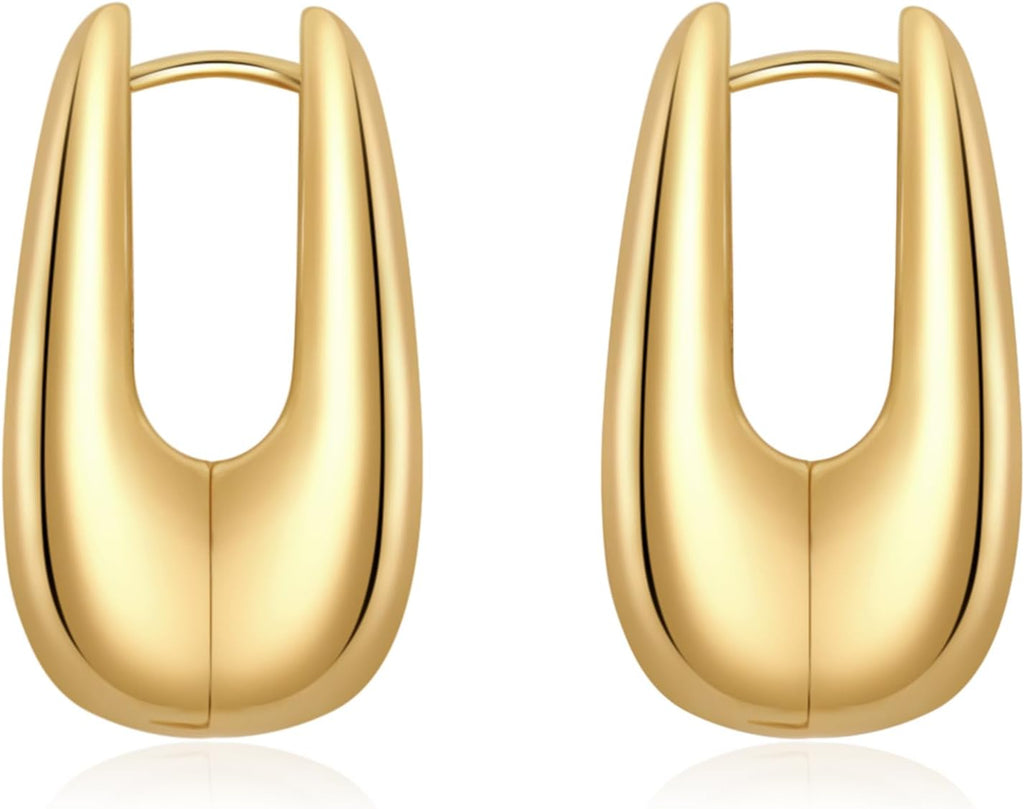 Trendy Gold Plated Knot Earrings for Women Chunky Statement Drop Dangle Earrings Lightweight Hypoallergenic Fashion Accessories Gold Jewelry Gifts for Womens