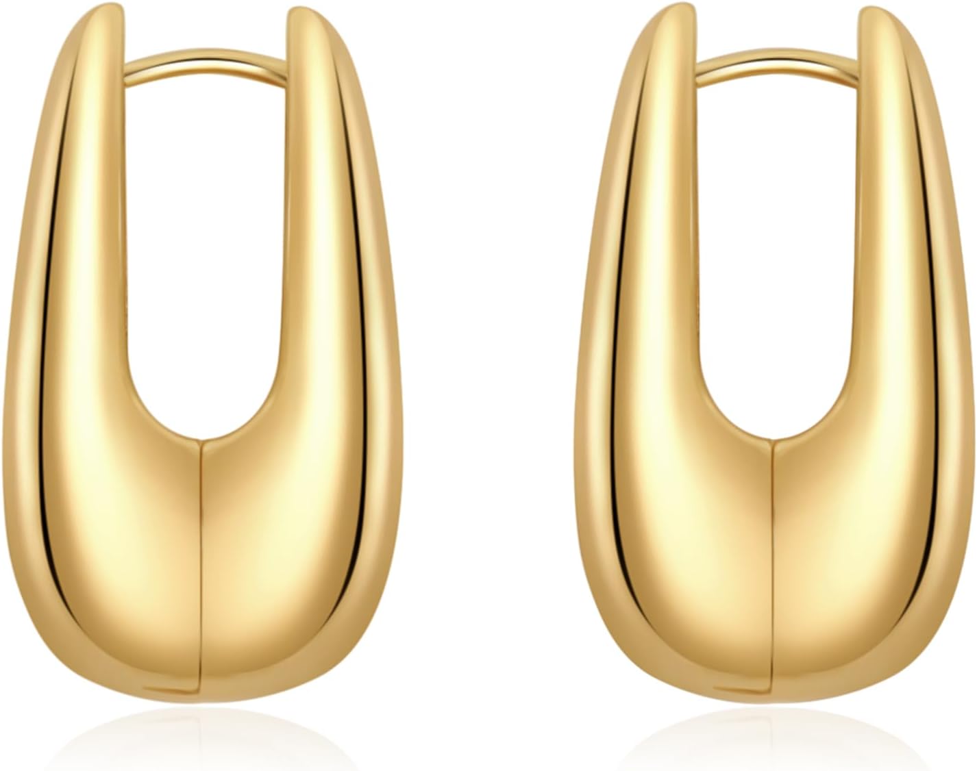 Trendy Gold Plated Knot Earrings for Women Chunky Statement Drop Dangle Earrings Lightweight Hypoallergenic Fashion Accessories Gold Jewelry Gifts for Womens