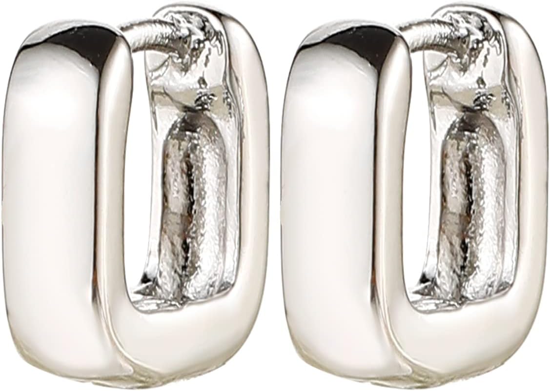 Gold Chunky Hoop Earrings Set for Women, 14K Gold Plated Twisted Huggie Hoop Earring Hypoallergenic, Thick Open Hoops Set Lightweight