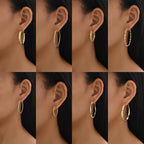 42 Pairs Gold Hoop Earrings Set for Women, Fashion Chunky Pearl Earrings Multipack Twisted Statement Earring Pack, Hypoallergenic Small Big Hoops Earrings for Birthday Party