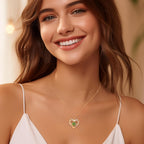 LOUISA SECRET Love Heart Birthstone Necklaces for Women, Birthday Gift for Women, Anniversary Jewelry for Wife Her, 925 Sterling Silver Pendant Necklace, Mother's Day Gift