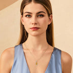 FANCIME Birthstone Necklace for Women Teardrop Necklace S925 Sterling Silver Infinity Love Birthday Gifts for Mom Women Girls, 16"+2" Inches